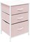 Sorbus Nightstand with 3 Drawers - Furniture Storage for Bedroom, Closet, Office Organization - Steel Frame, Wood Top, Pastel Fabric Bin